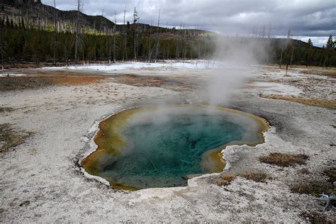 Magical hot spring geyser
